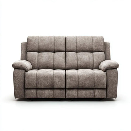 Sofa dwuosobowa rozkładana z mikrofibry szarobrązowa 170 x 95 x 102 cm